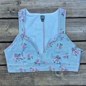 Wild Fable Floral Denim Tank Top